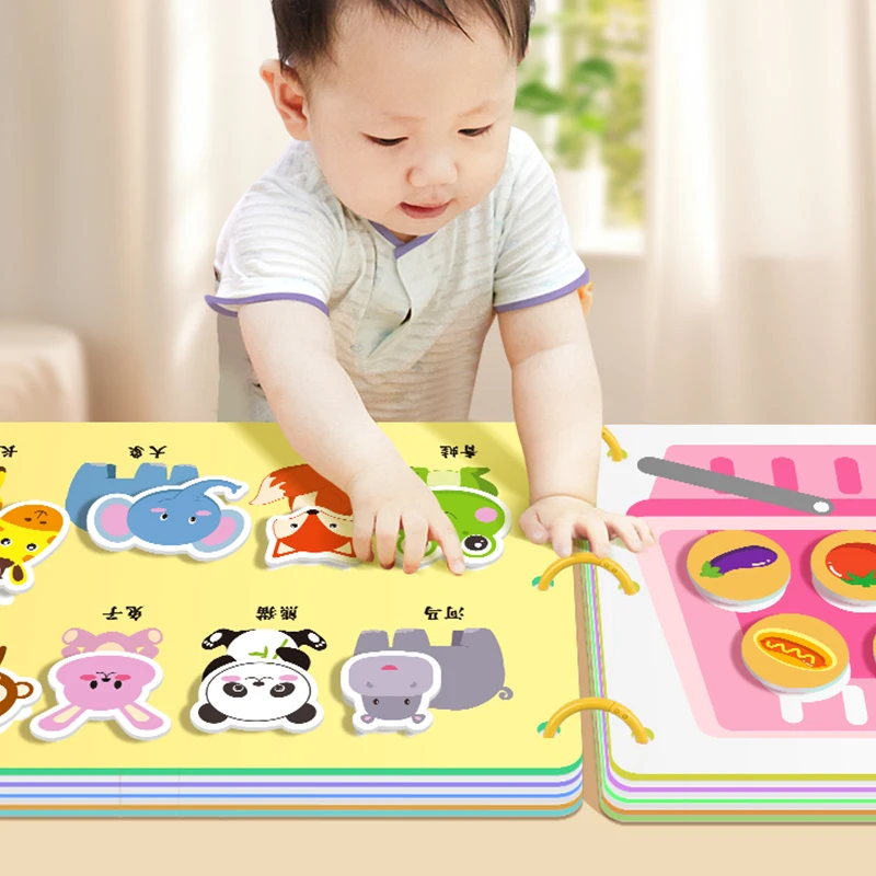 2024 new wholesale quiet book Montessori Toys, no mess reusable colorful designs Preschool Activity Educational Busy Board