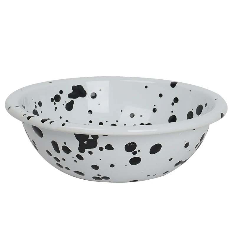 Металлическая эмалированная миска с логотипом