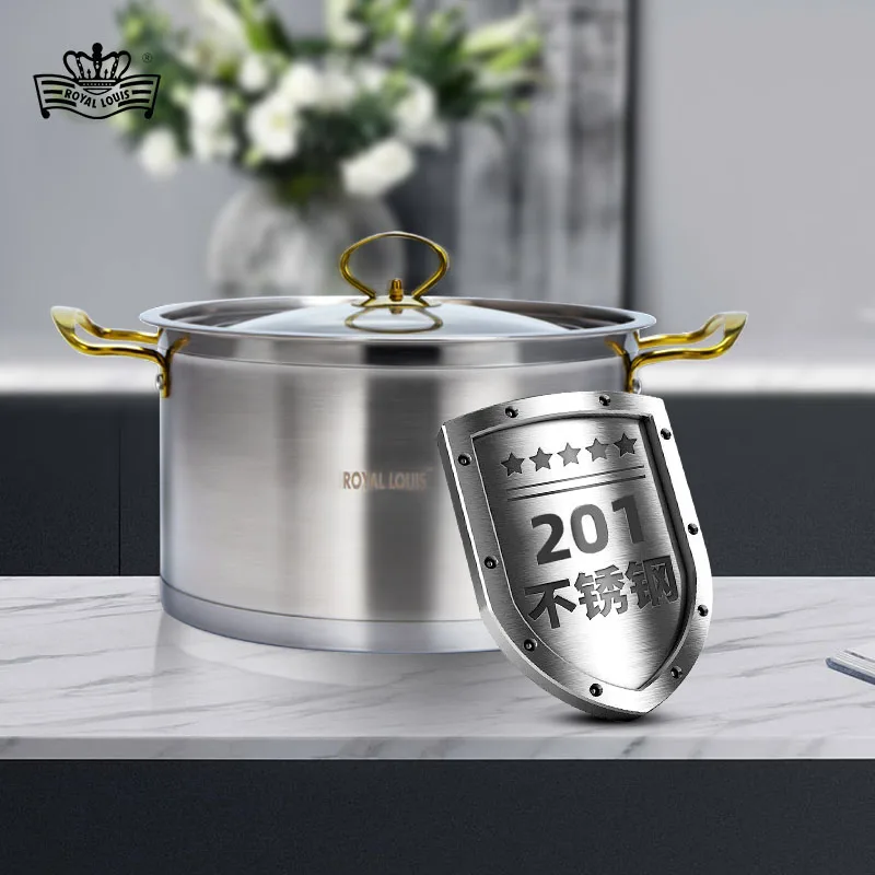 26/28/30cm Factory cooking pots sets 6pcs Induction cookware Stainless Steel Cookware set non stick Soup Pots