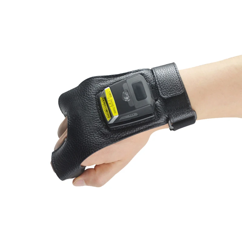 Effon GS02 1D2D Touch Scan NFC Wearable Smart Trigger Portable Glove Barcode Scanner with Zebra SE4107 for Warehouse Use.