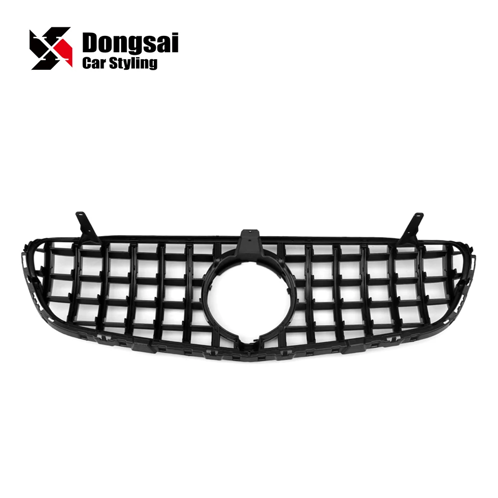 ABS Silver GTR Front Bumper Grille Grill Mesh for Mercedes Benz GLC63 W253 AMG 2015+
