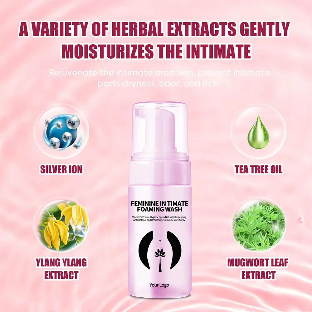 Rose Wash Feminine Hygiene Care Cleansing Mousse PH Balanced Vagina Cleanser Female Intimate care Deodorant Foam Cleaner
