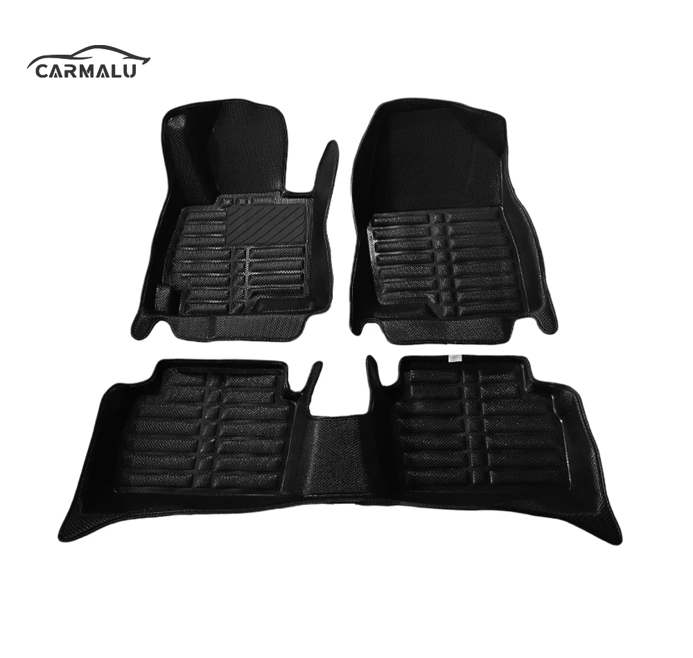 Hot pressed waterproof non-skid universal car mats leather all weather 5d car mats/ car floor mat full set carpet