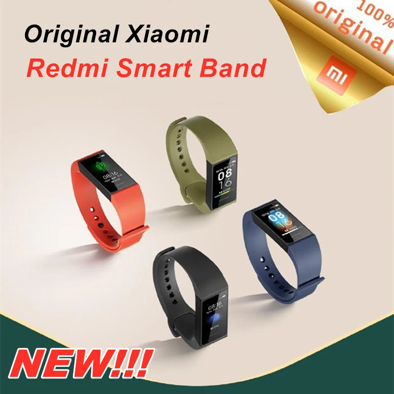 Новинка 2020, фитнес-браслет Redmi SmartBand, спортивный браслет с несколькими лицами и цветным сенсорным экраном 1,08 дюйма