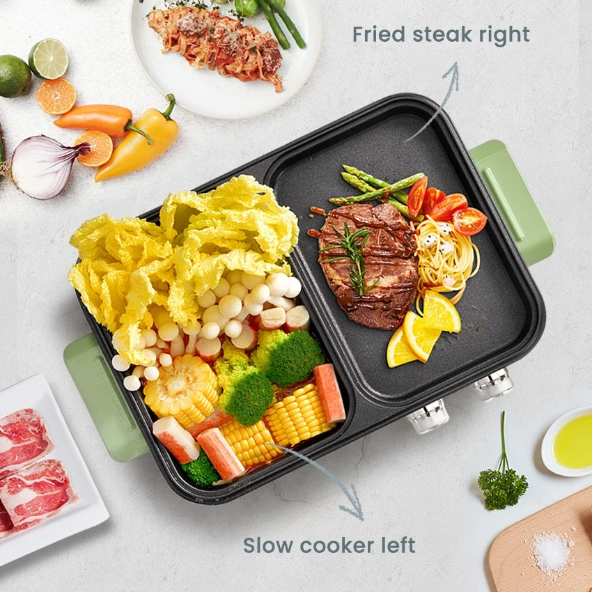 Термогоршок гарантированного качества Электрический гриль для барбекю сковорода машина завтрака ZHE Jiang алюминий 1 шт. Ce lfgb Doolan 22x30 см