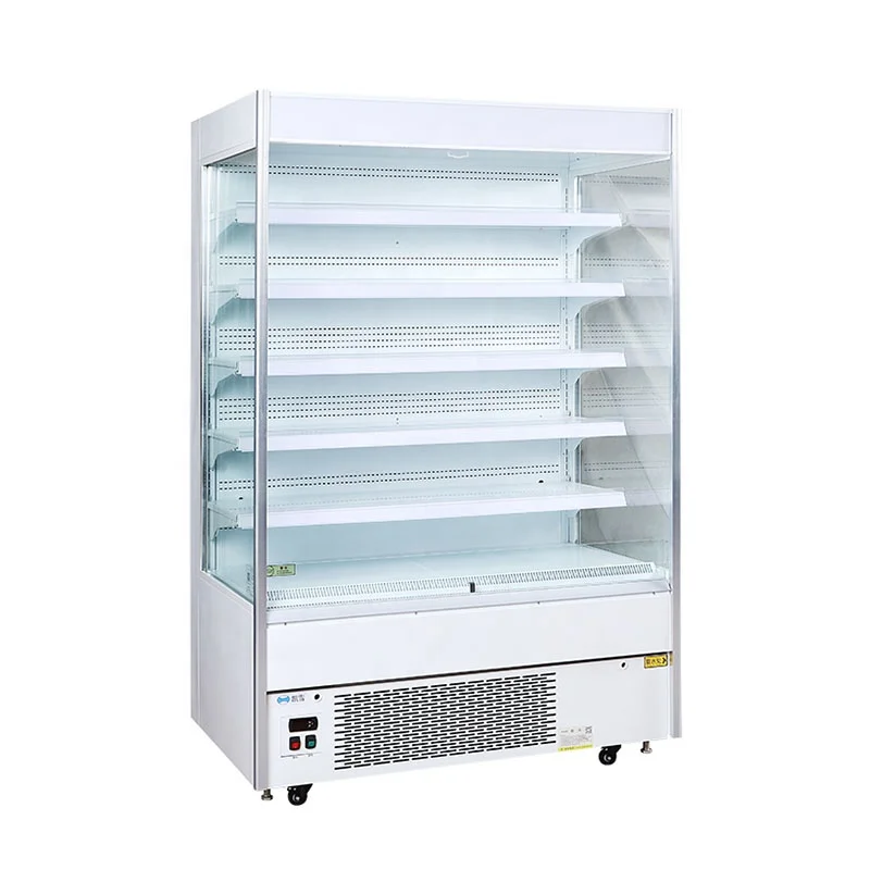 Supersnow Double air curtain upright supermarket fruit vegetable open display refrigerator fridge