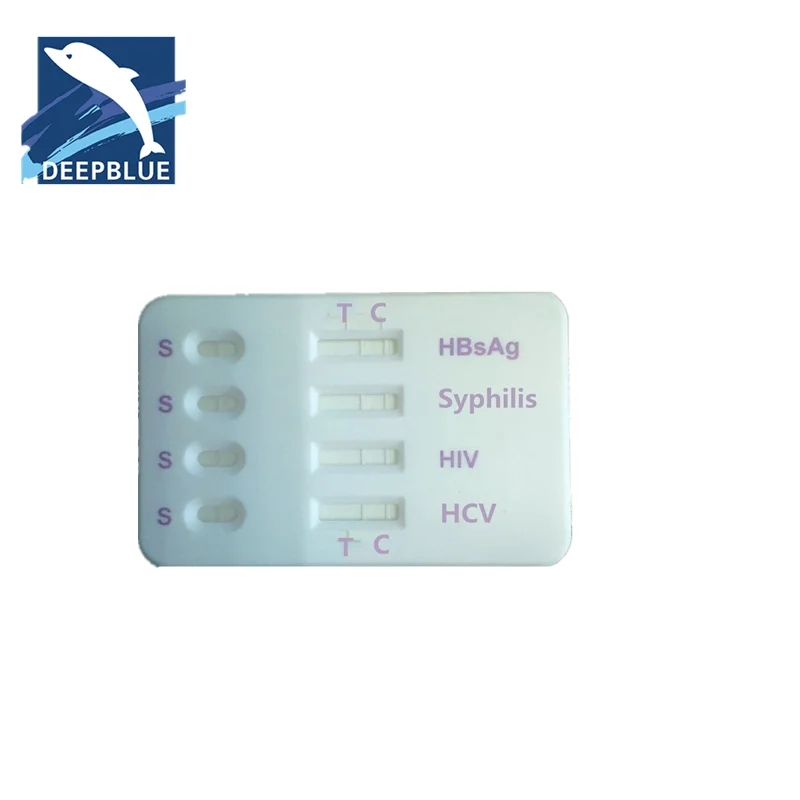DEEPBLUE China Supplier HBsAg/HIV/HCV/Syphilis/combo Whole Blood Rapid Test Kit Cassette With Cheap Price