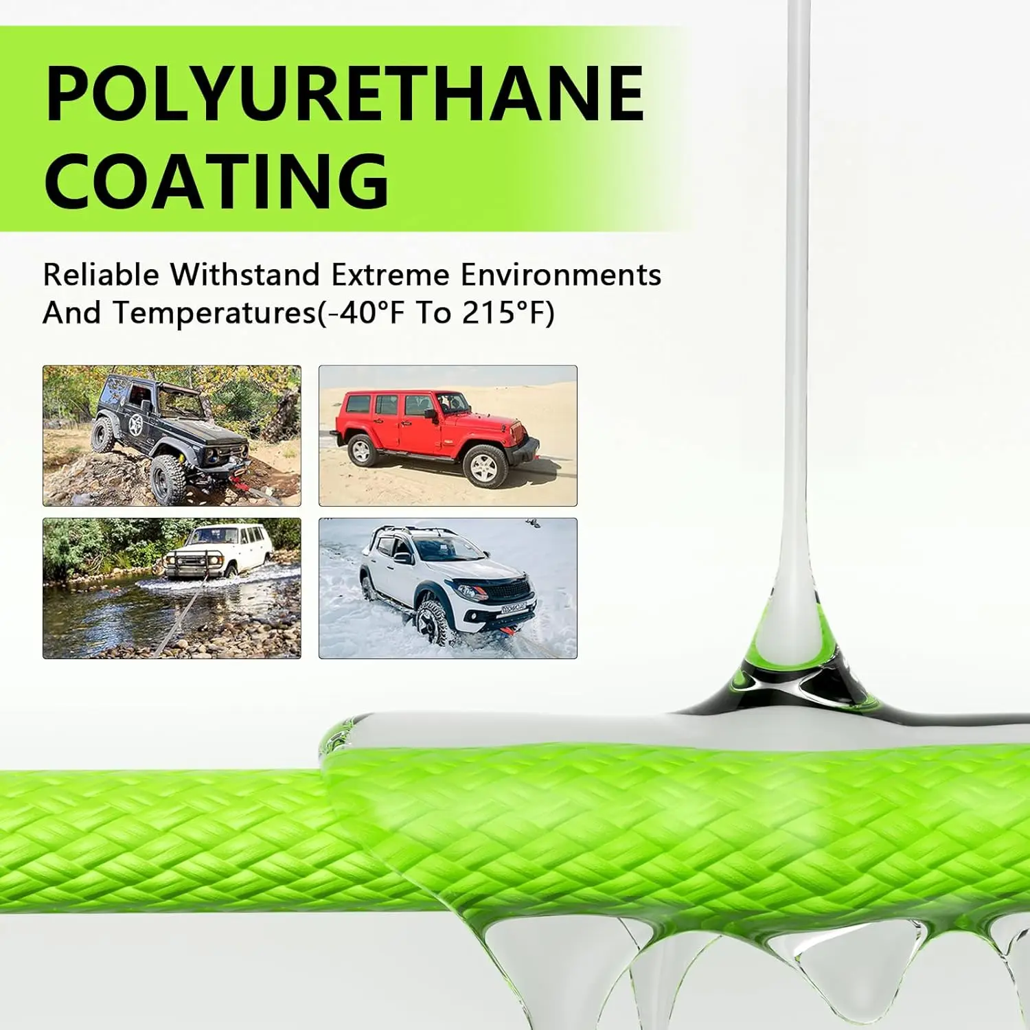 Heavy Dudy SUV/JEEP Towing Rope With Strong Hook For Breakdown Rescue Size 25mmX9m