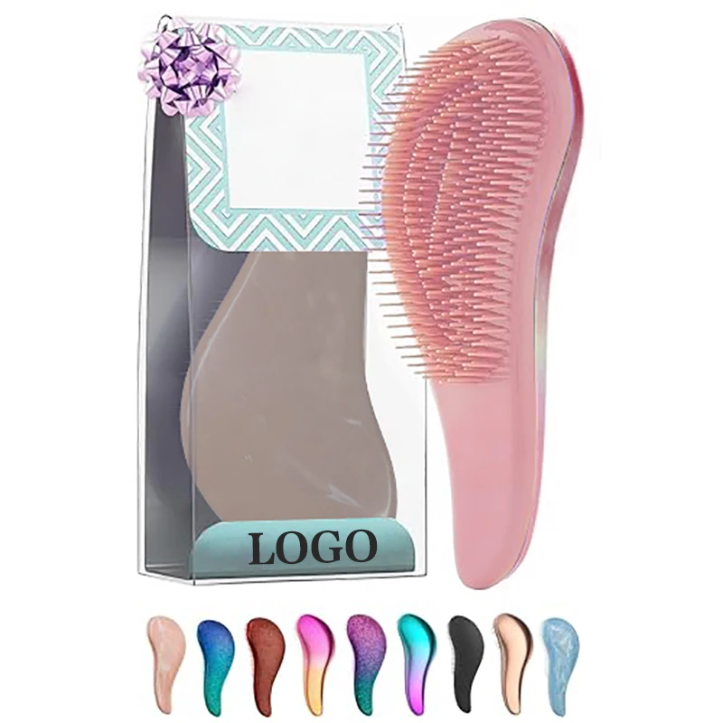 Free Sample Unique Private Labeling Extension TT Wet And Dry Detangler Detangling Hair Brush Comb For Natural Curly Hair