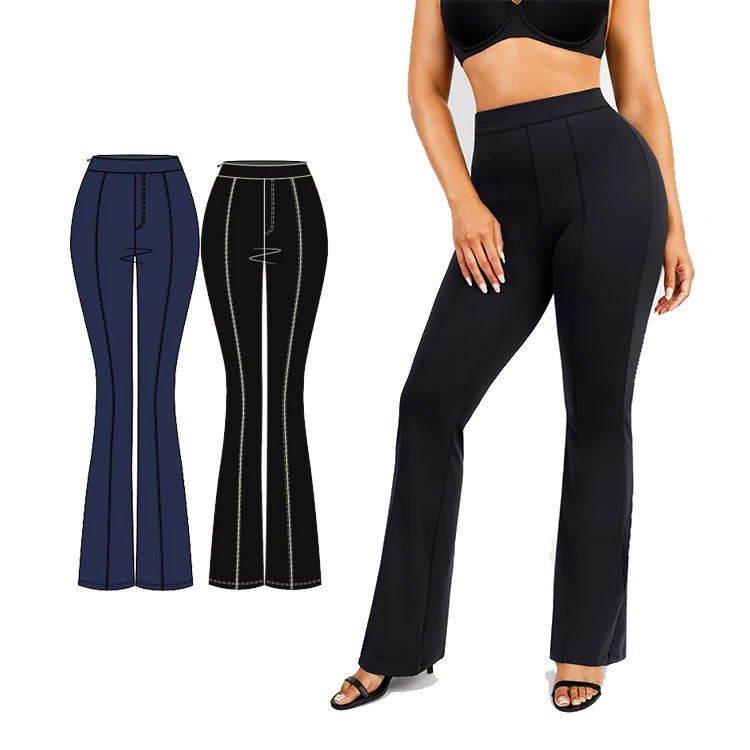 HEXIN custom yoga flared pants leggings for women wide leg yoga pants for women plus size wide leg pants