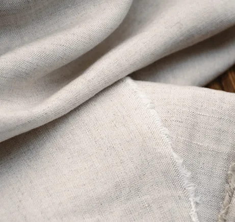 In stock soft Enzyme wash plain dyed stone washed suit 100% linen fabric for garment