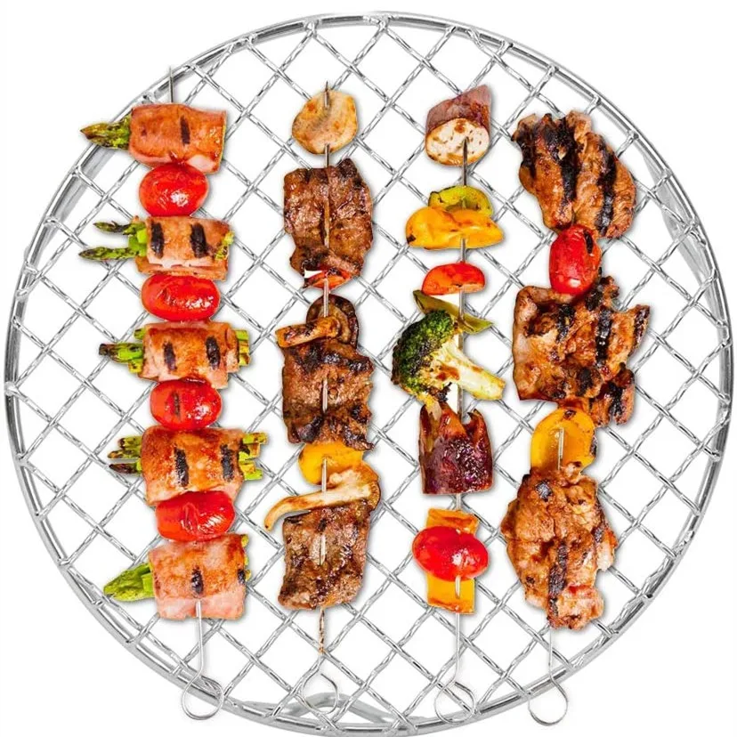 Hot sale grill indoor and outdoor charcoal fire galvanized wire mesh round disposable barbecue net