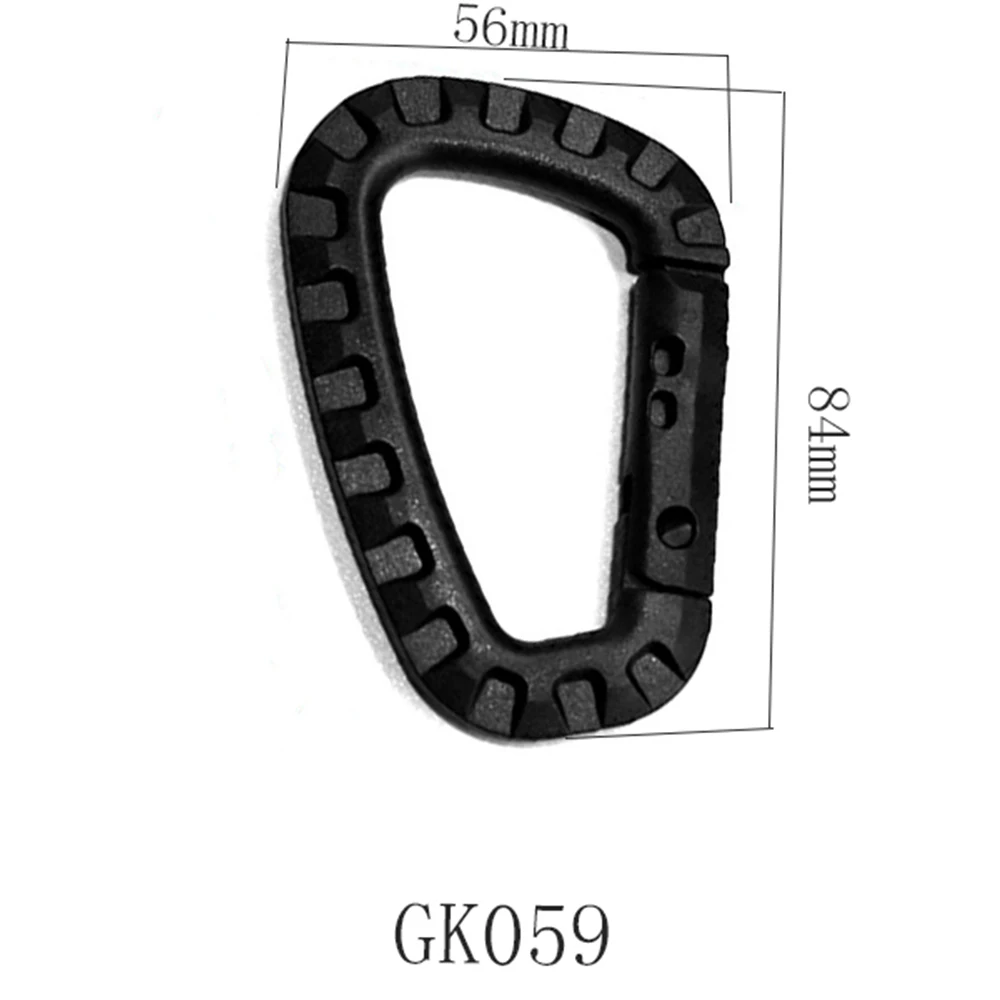 D Shape Mountaineering Buckle Snap Clip Plastic Steel Climbing Carabiner Hanging Keychain Hook Fit Outdoor