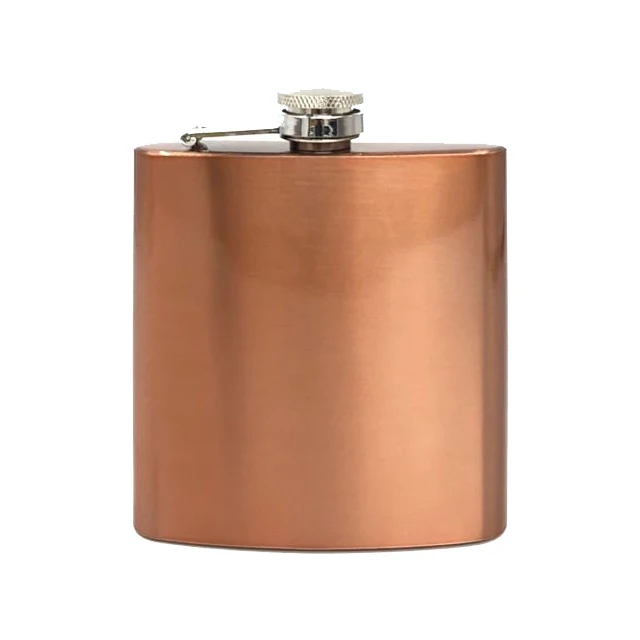 
wholesale 6oz stainless steel copper hip flask 