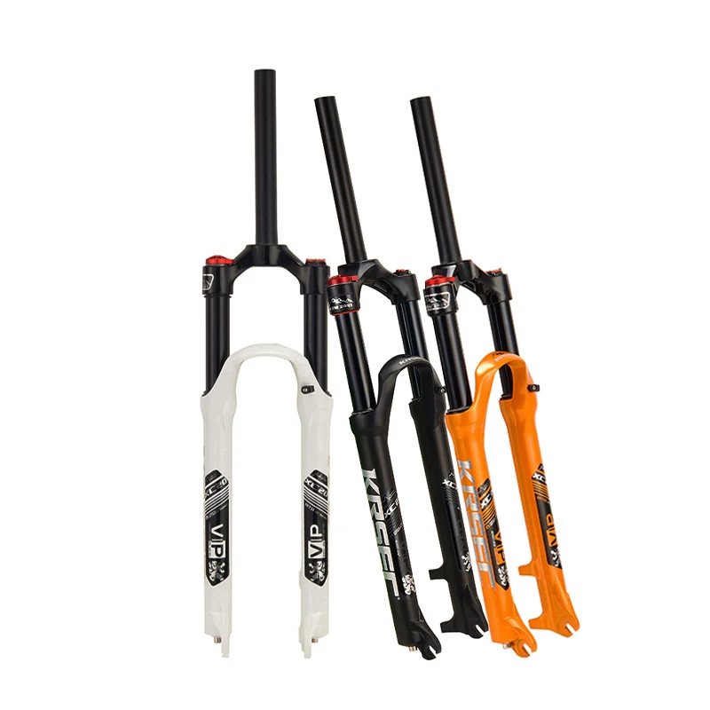 KRSEC MTB Fork Manual Control Alloy Disc Brake 9mmQR 26/27.5/29 inch Mountain Bike Bicycle Air Suspension Fork Mtb For Bike