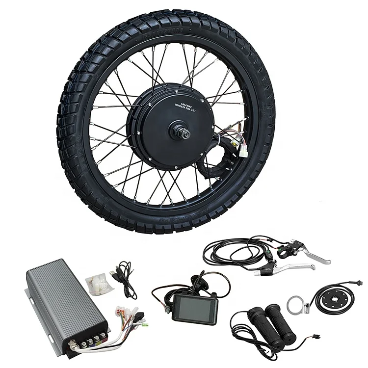 AbleBike 19inch motorcycle wheel QS205 WP50H 6000W rear drive motor stealth bomber enduro bike kit