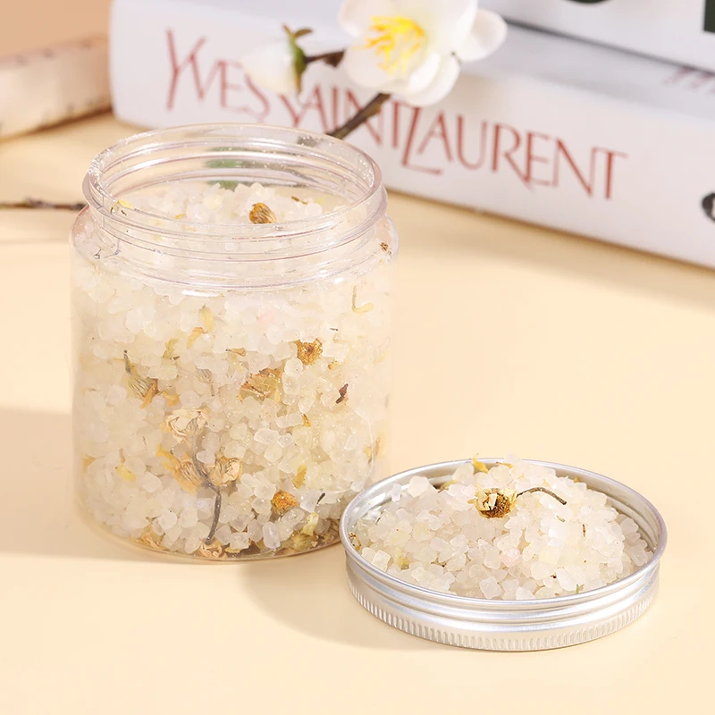 Hot selling custom private label dried flowers muscle relief relaxing natural sea bath crystals salt