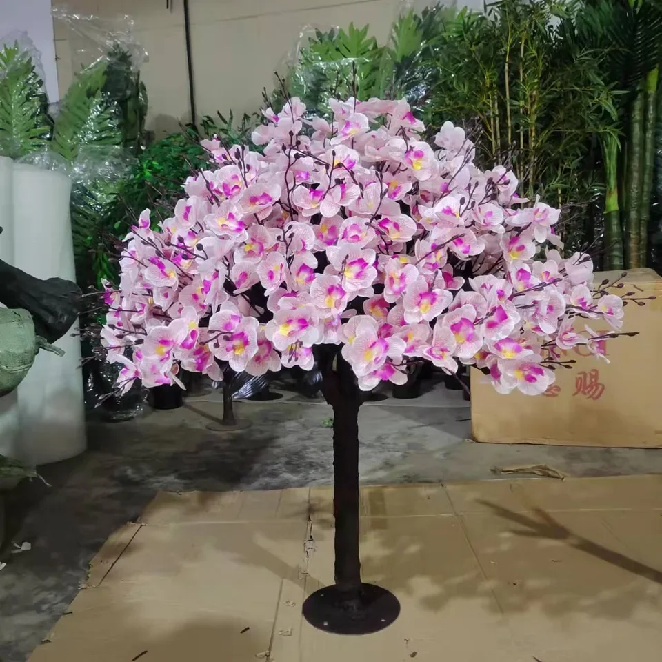 EG-VH023 украшение свадебного стола 4 фута 5 футов белый розовый шелк искусственная Орхидея дерево
