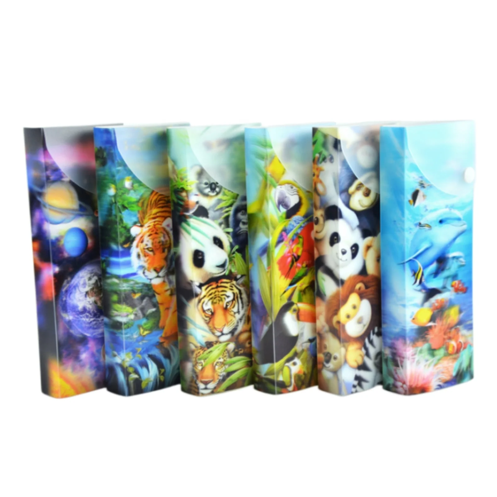 Novelty 3D sliding pencil box pencil case PET Lenticular Sheet 3D Picture lenticular poster 3D lenticular card postcard sticker