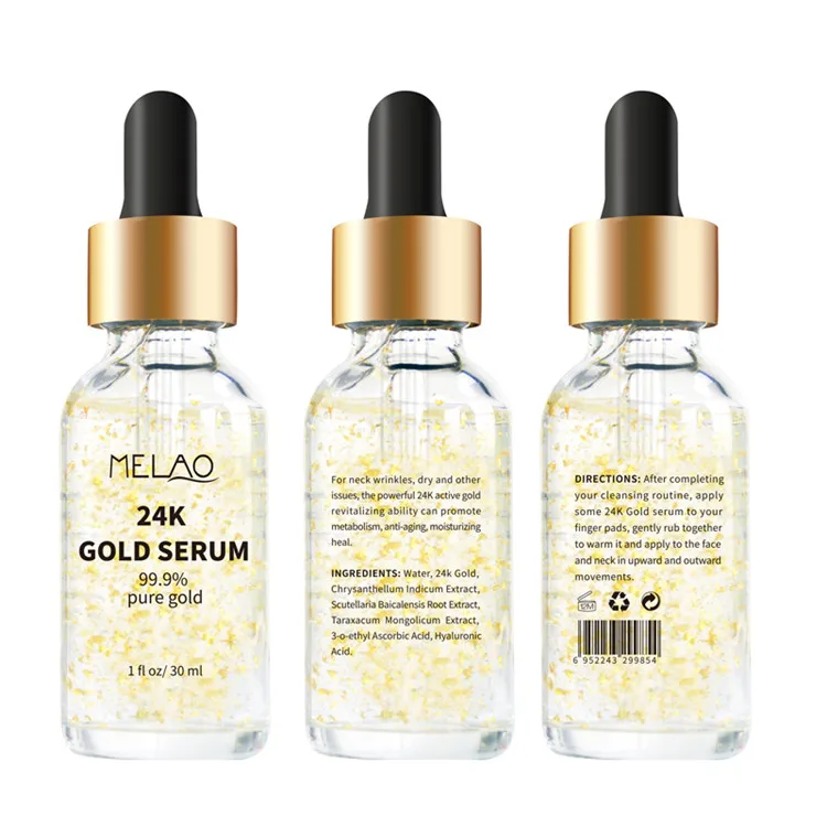 Wholesale Nano Korea Cosmetic Eye Face Anti-wrinkle 24k Gold Serum Vitamin C Ampoule