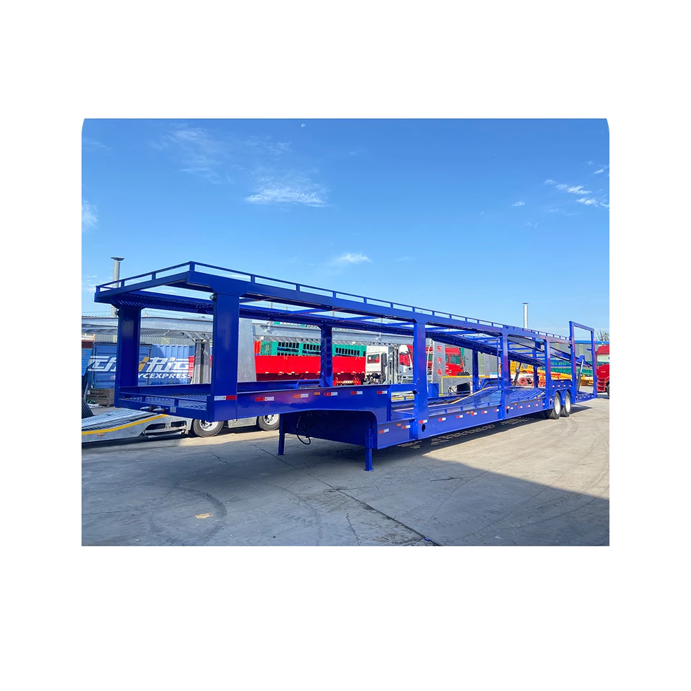 Heavy Duty cheap 3 Axles Transport small car carrier truck trailer double deck car carrier trailer