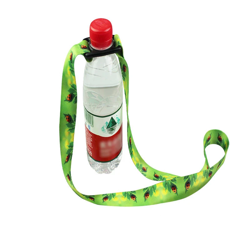 
Hanging Custom Polyester Water Bottle Lanyard Neck Strap 