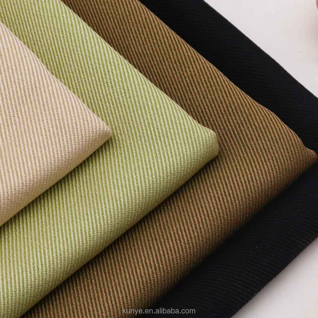 KUNYE heavyweight double layer silky twill NAIA fabric acetate for A/W coat