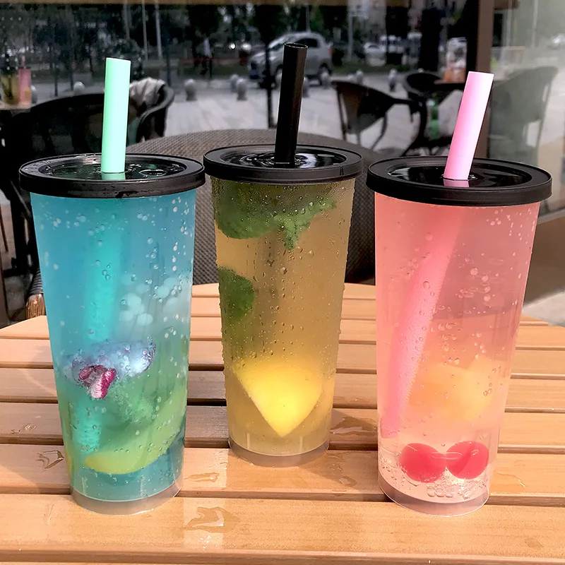 700ml 600ml 500ml 16oz 20oz 22oz Custom Printed logo Plastic Disposable cup transparent Injection PP coffee cup