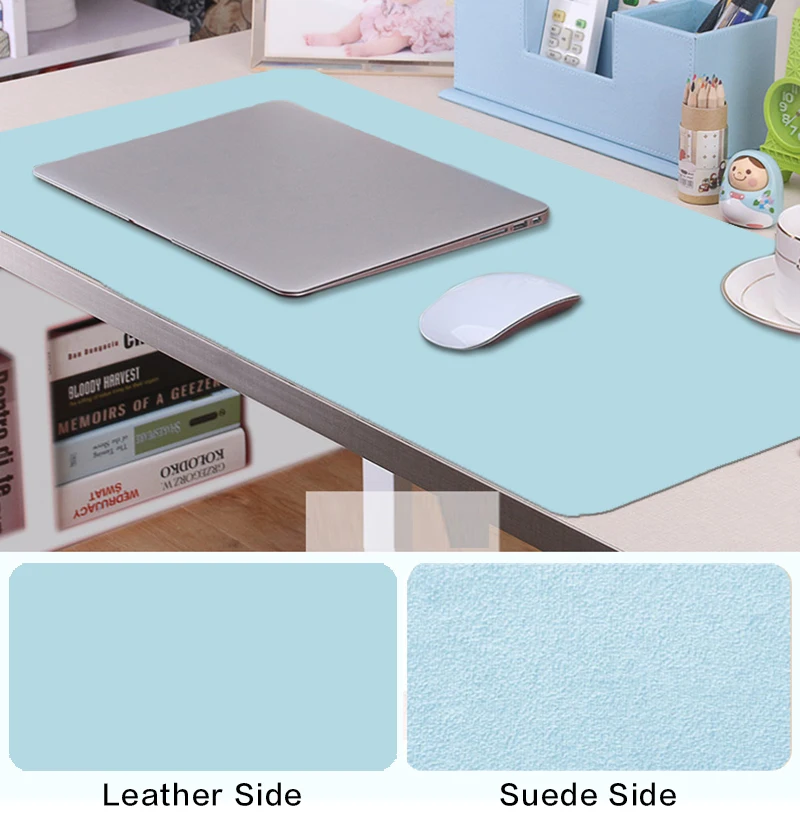 Custom deskmat Any Size Double-sided waterproof PU leather computer desk mat mouse