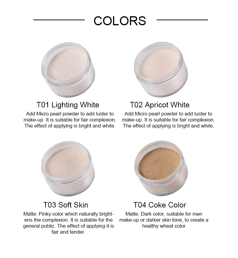 Makeup Manufacturers Face Foundation Powder Private Label Setting Powder Foundation for black women