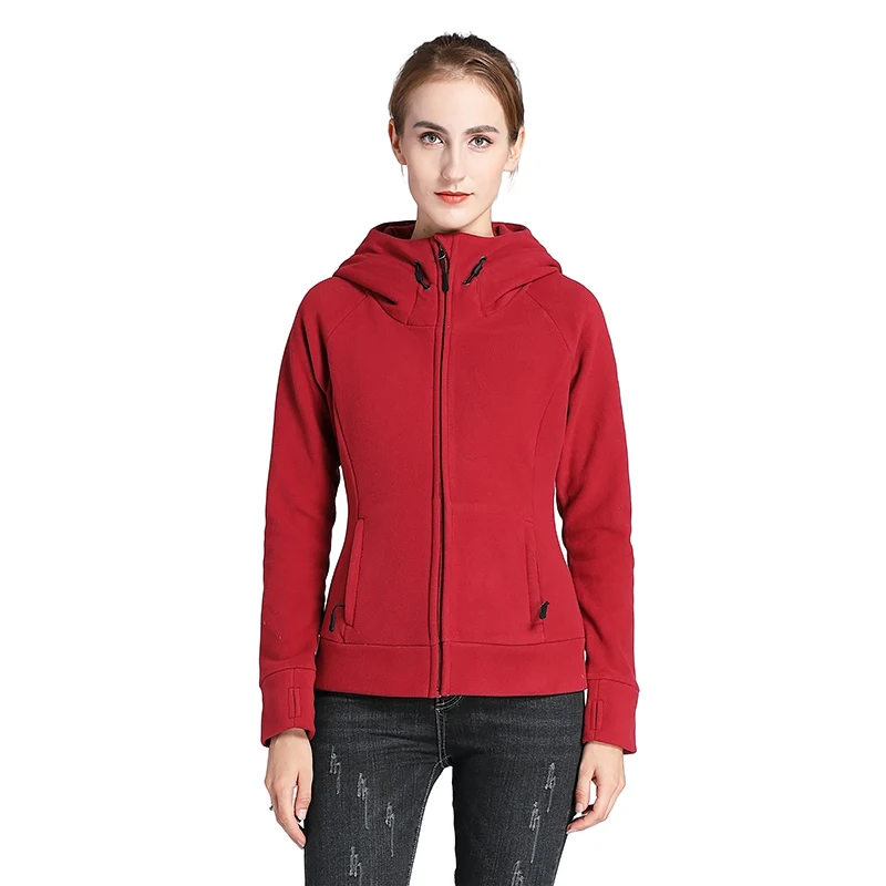 Уличные походные женские спортивные костюмы, флисовая куртка с капюшоном на молнии, флисовая куртка на заказ