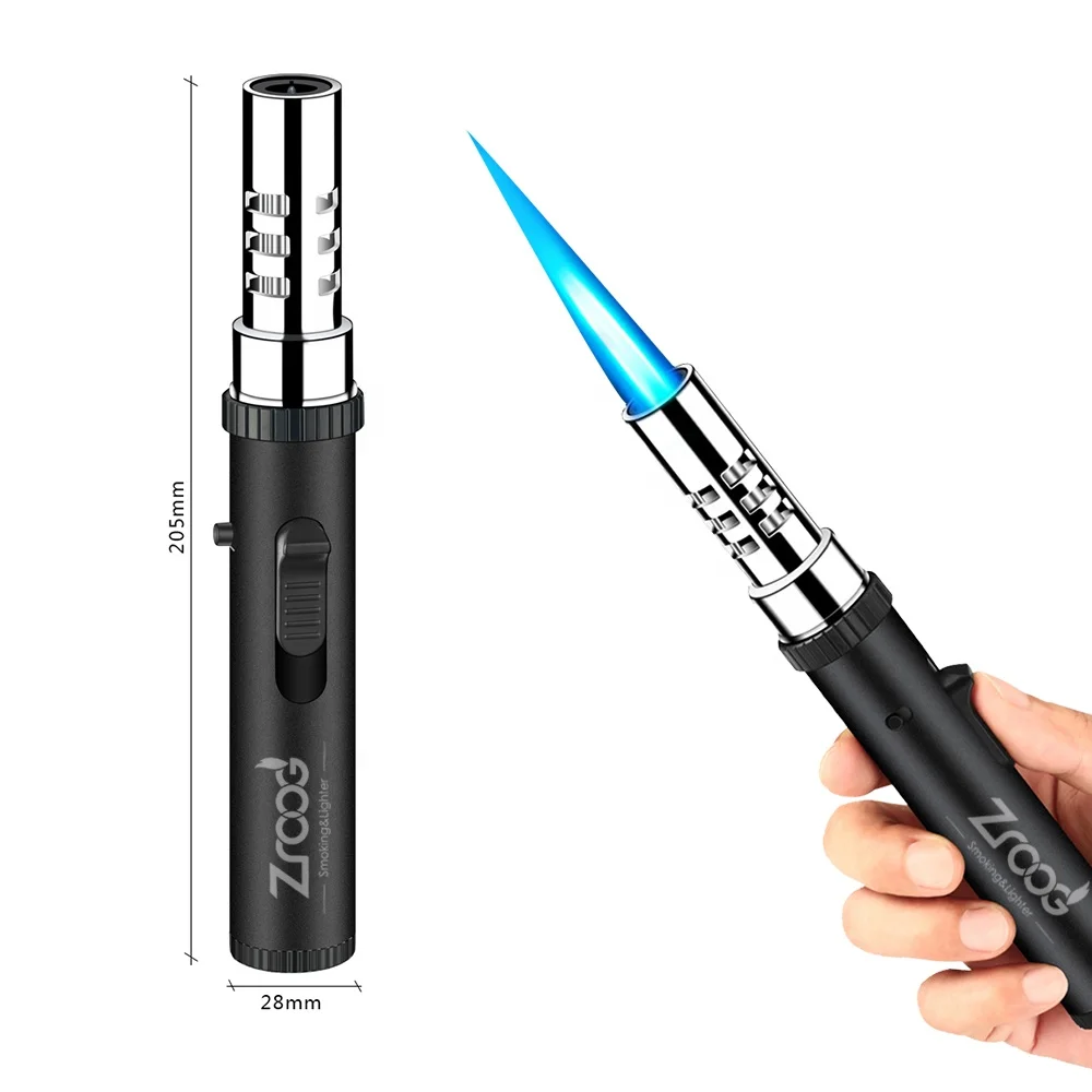 Zroog 2023 Multipurpose Windproof Butane Refillable Gas Torch Lighter For Wholesales
