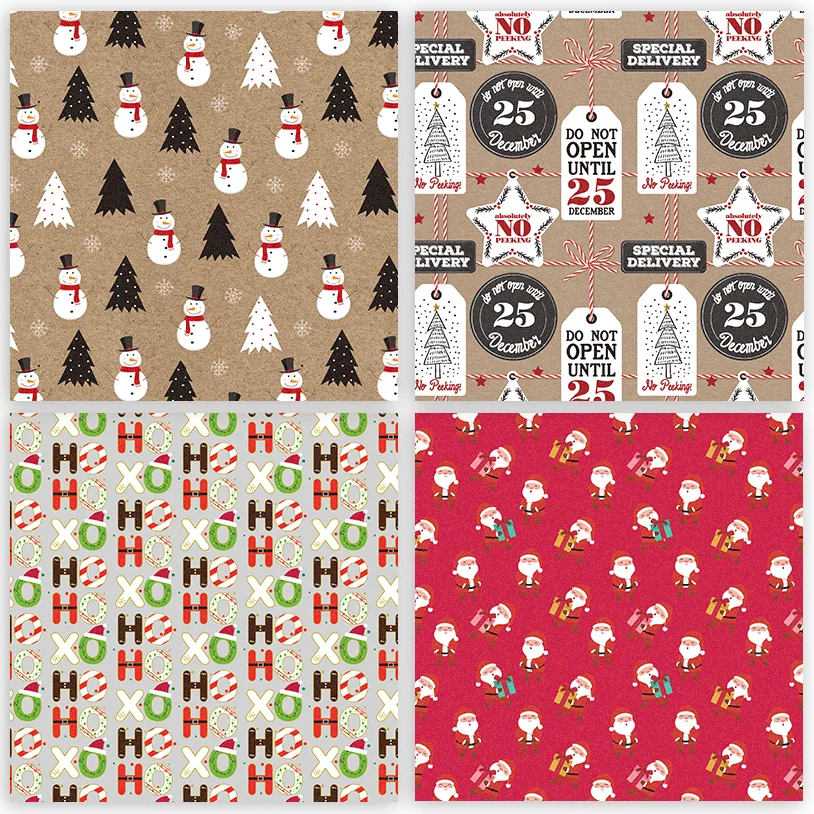 Wholesale Custom beautiful Roll christmas gift wrapping paper for Wedding Birthday Holiday Baby Shower Wrap