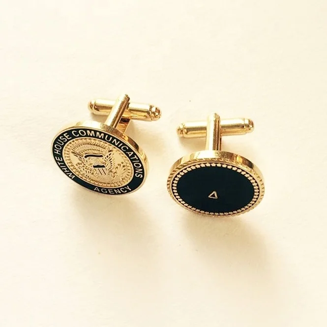Luxury Round Shape Bronze Iron Custom Elegant Gold Plated Cufflinks silver men Cufflinks  For decoration gifts