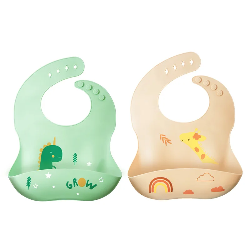 baby feeding & nursing High quality food grade Bib soft waterproof food Catcher silicone baby bib