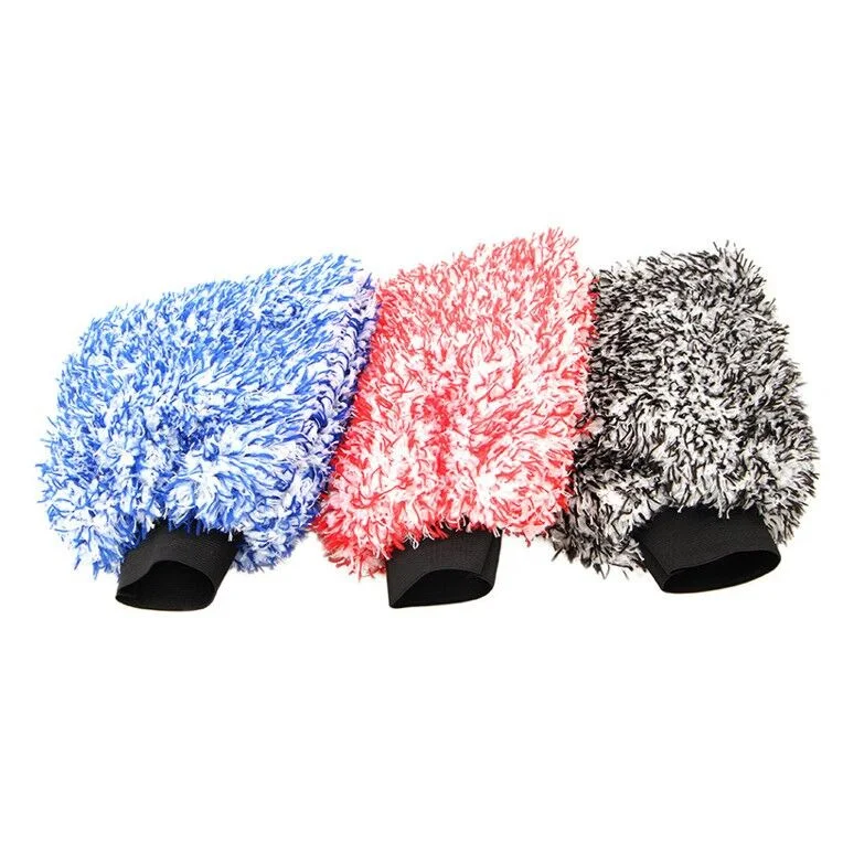Microfiber Double Sided Super Absorbent Car Mitt Custom Logo Auto Soft Micro Fiber Madness Wash Cloth Cars Detailing Glove