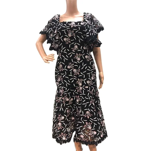 Lady Floral  Body ButterFly Sleeve Slim Silhouette New Design Party Dress Factory New Arrival Fashion Woman Woven Dress
