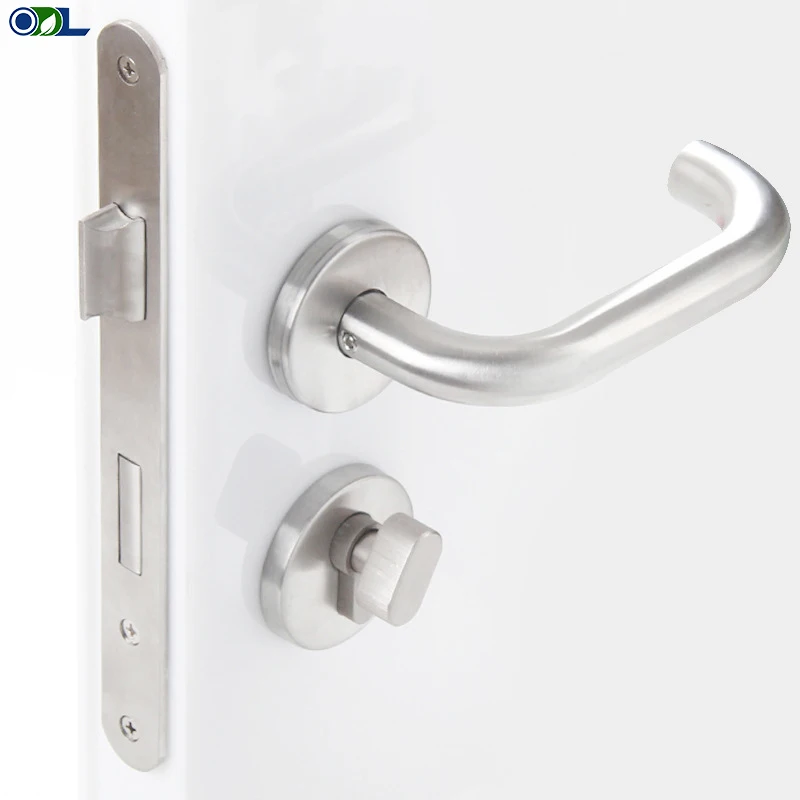 Industrial door store hospital office lock solid lever handle set house interior door stainless steel doors locks handle