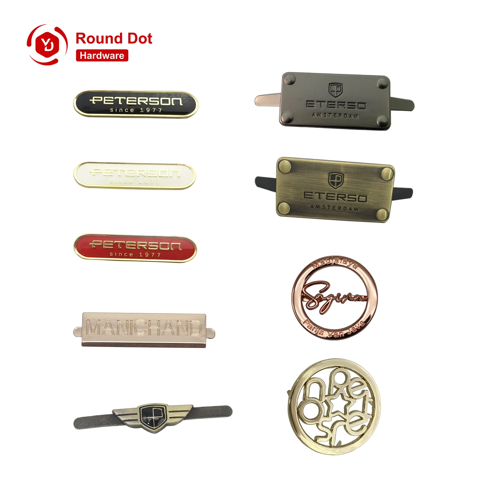 Индивидуальная табличка с логотипом из цинкового сплава - Нержавеющие металлические таблички для идентификации автомобилей и оборудования использования на открытом воздухе.