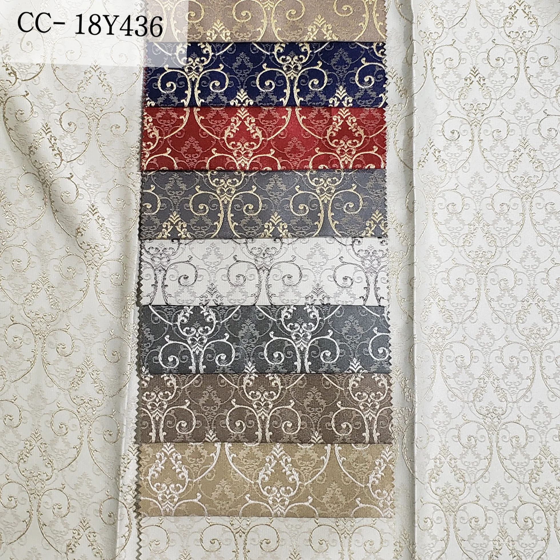 2020 Hot sale 100% poly jacquard yarn dyed curtain  fabric