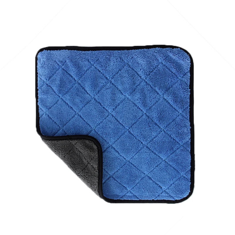 Двухстороннее Коралловое флисовое махровое полотенце из микрофибры для мытья автомобиля Сушки 500 г/м2 40*40 см