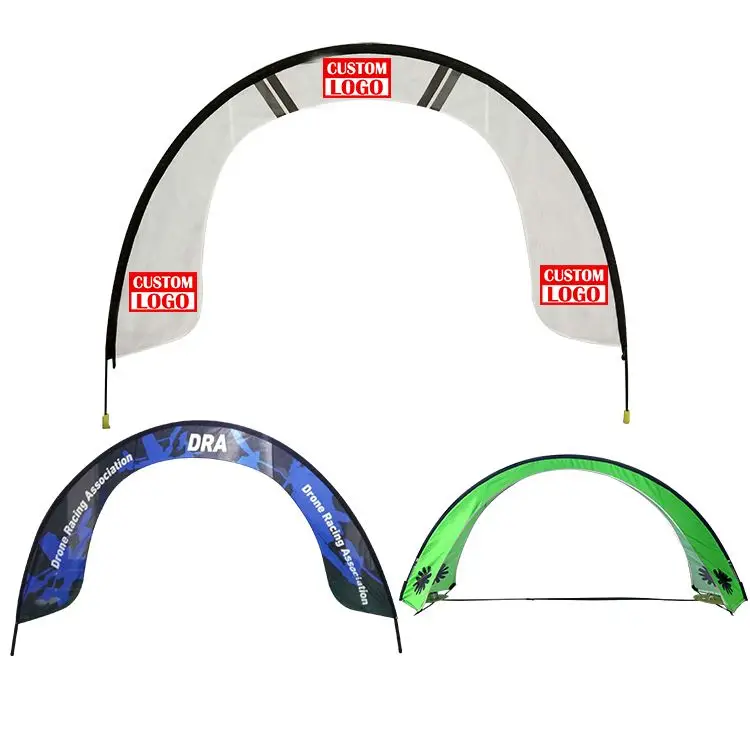 Customized Aluminum Retractable Gate Custom V Shape Race Gate  Gate Race Display Sport Air Arch Recycle Custom