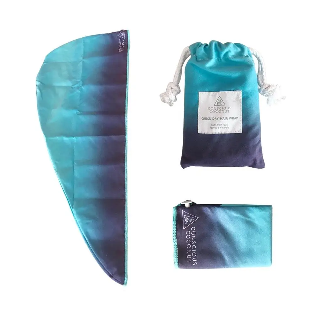 pack large microfiber suede bath dry hair towel wrap