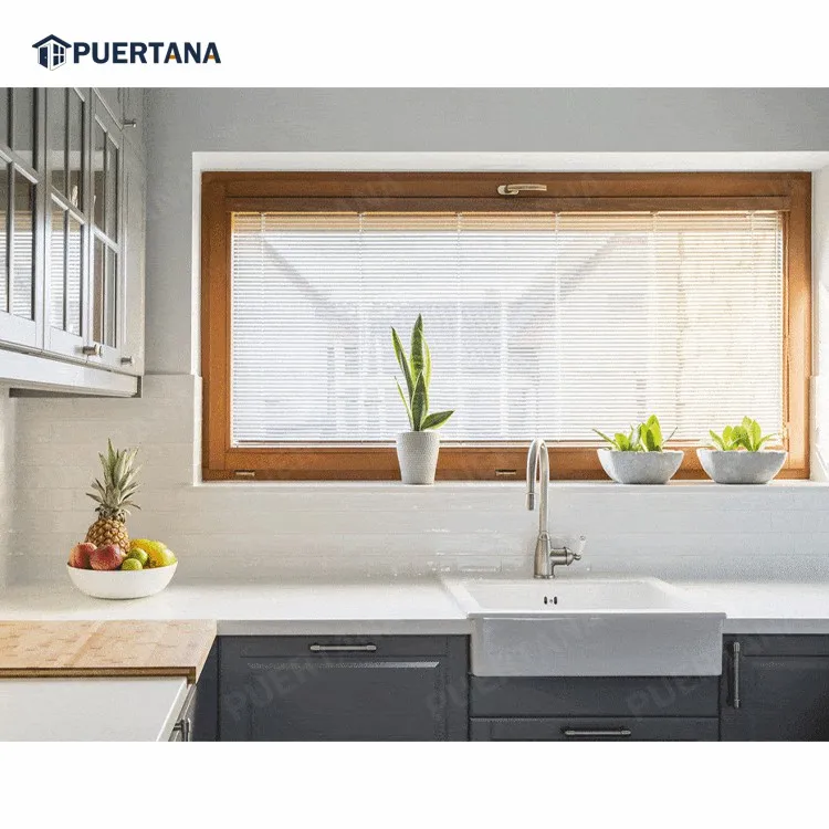 Modern House Window Design Timber Wood Window For House Impact Resistant French Wooden Casement Windows