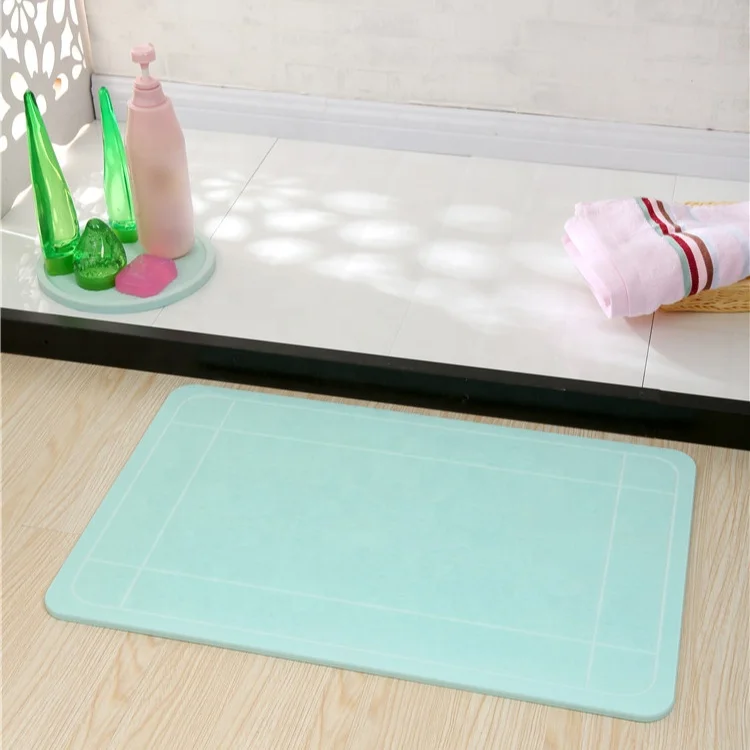 new trend fast drying eco-friendly anti-slip anti-bacterial mildew-proof water absorbent easy to clean diatomite bath mat