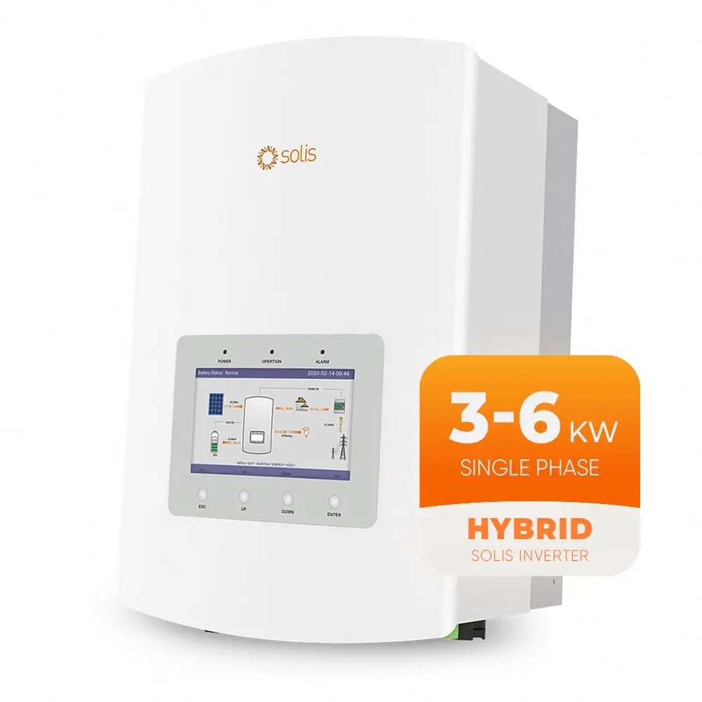 Solis 230V Hybrid Solar Inverter 3KW 3000W 4KW 5KW 6KW 6 KW 6000W For Residential Solar Energy System