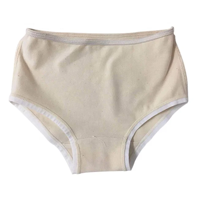 Eco-friendly absorable organic Jersey cotton anti-inflammatory adult women plus size solid briefs