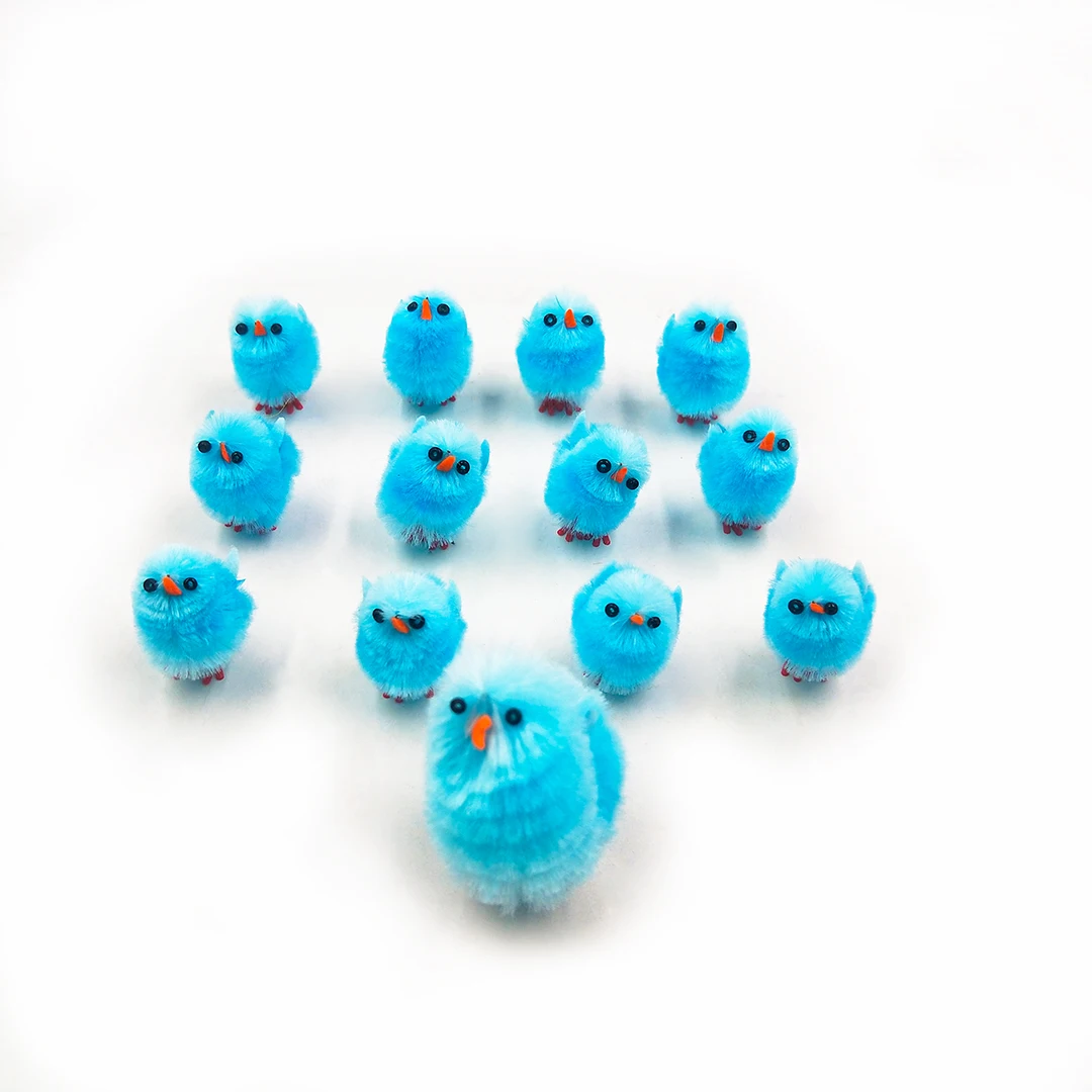36 PCS furry Easter chicken set Cute colorful Easter chicken Party gifts Kids Easter Egg Bonnet Decoration