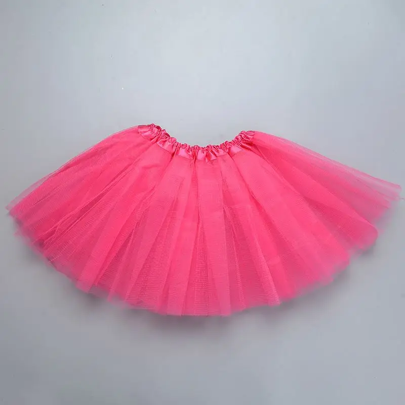 Wholesale summer 15 colors toddler tutu skirt 3 layers ballet mesh dance fluffy girls tutu skirt halflength gauze baby fluffy