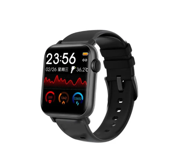 QS19 Smart Bracelet  Heart Rate  Blood Pressure  Body Temperature Monitoring  Full-touch Exercise Pedometer Smart Watch